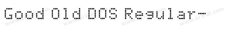 Good Old DOS Regular字体转换